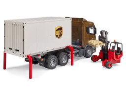 Bruder Scania Logistický vůz UPS s vysokozdvižným vozíkem 1:16